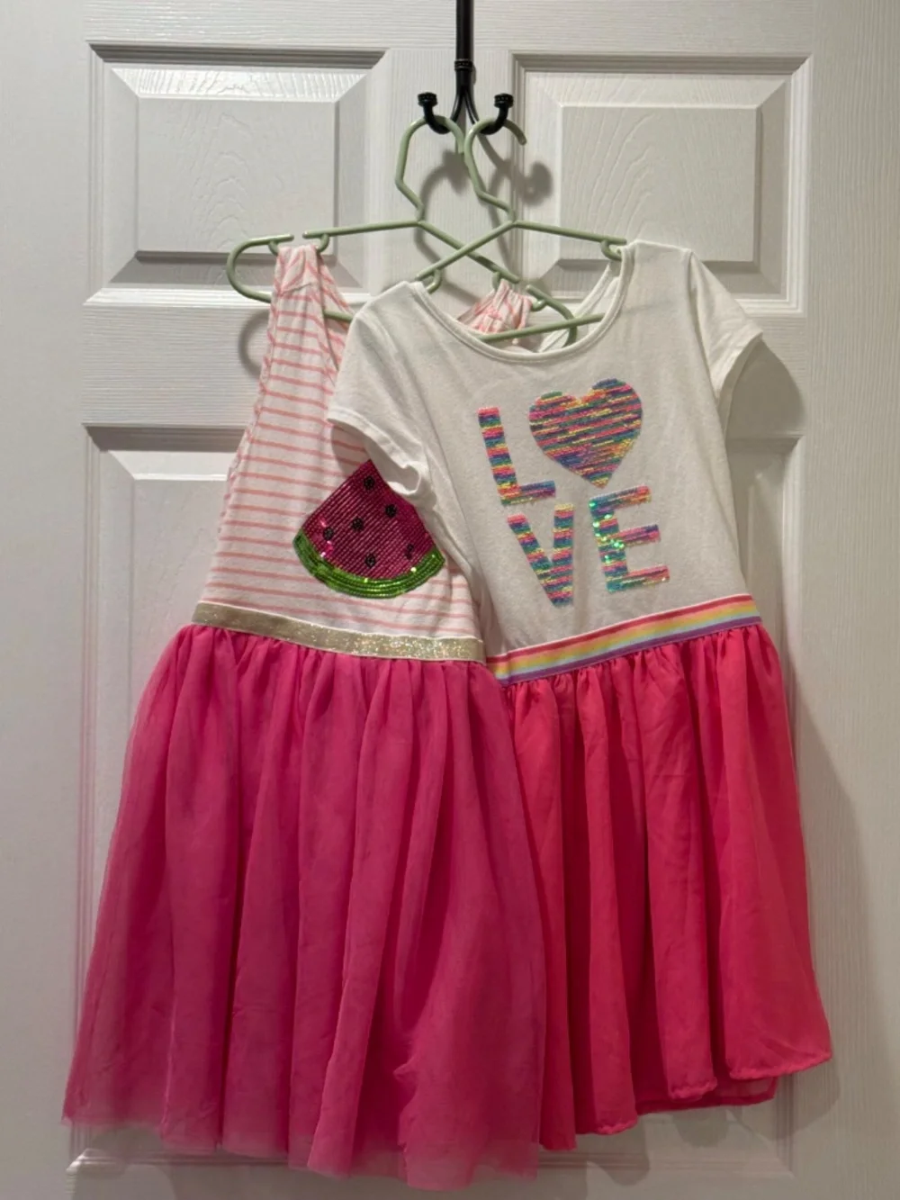 Two Girl's tutu, sequin dresses,  